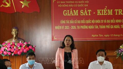 Phó Chủ tịch nước kiểm tra công tác bầu cử tại Đắk Nông