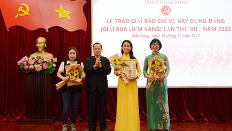 36 tác phẩm đạt Giải báo chí về xây dựng Đảng tỉnh Đắk Nông lần thứ VII năm 2022